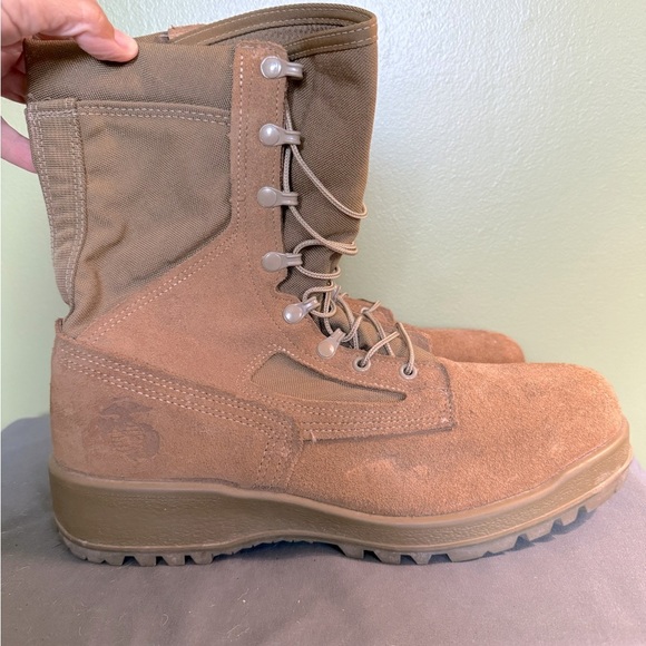 Belleville USMC Hot Weather Steel Toe Boots 550ST Brown Leather Size 11 W - Picture 1 of 9